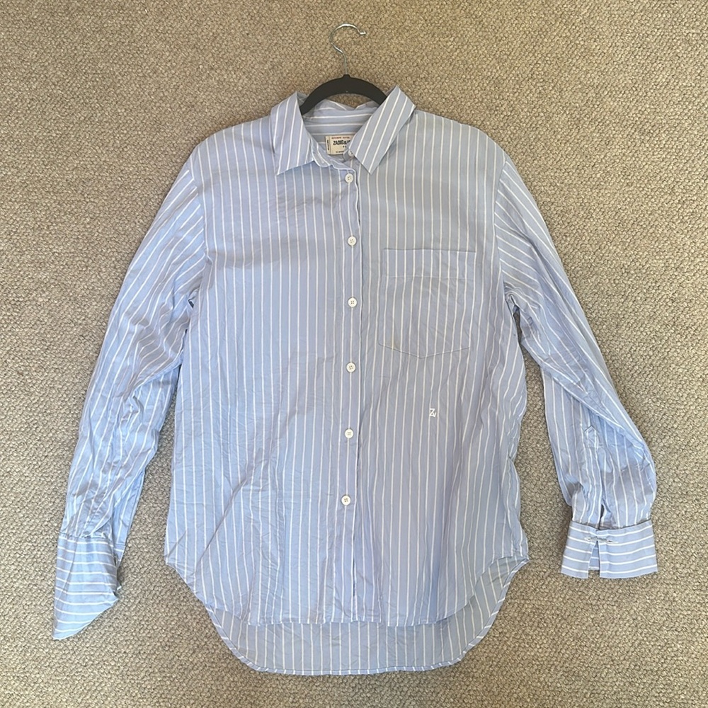 Zadig & Voltaire Morning Blue Pinstripe Shirt